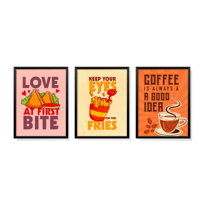 Cafe Poster | Set of 3 Wall Art