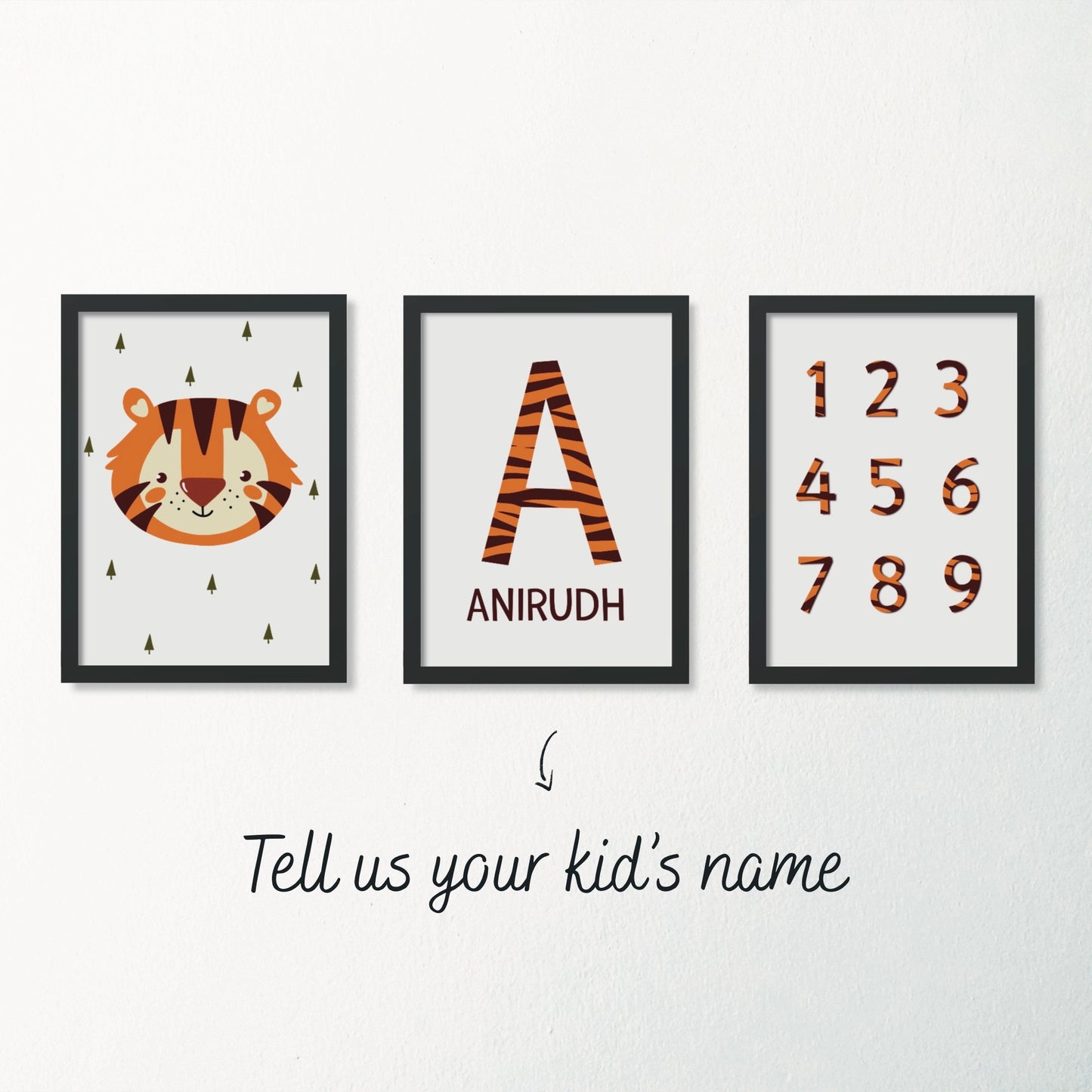 Nursery Name Tiger set