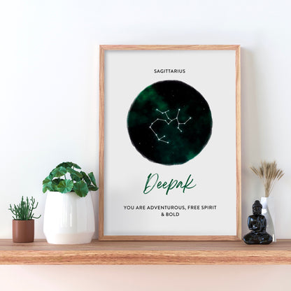 Custom Zodiac Star Poster Gift